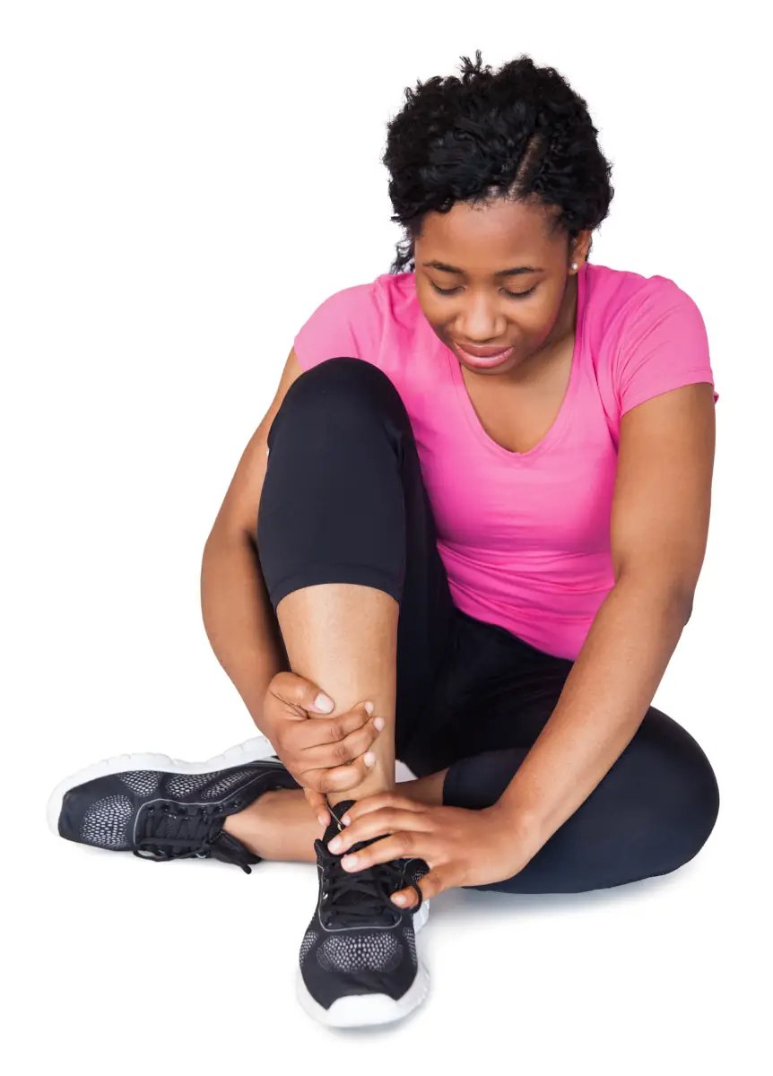 Plantar Fasciitis Person holding a painful foot and ankle